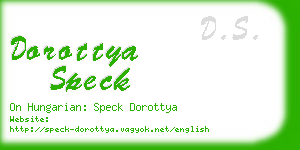 dorottya speck business card